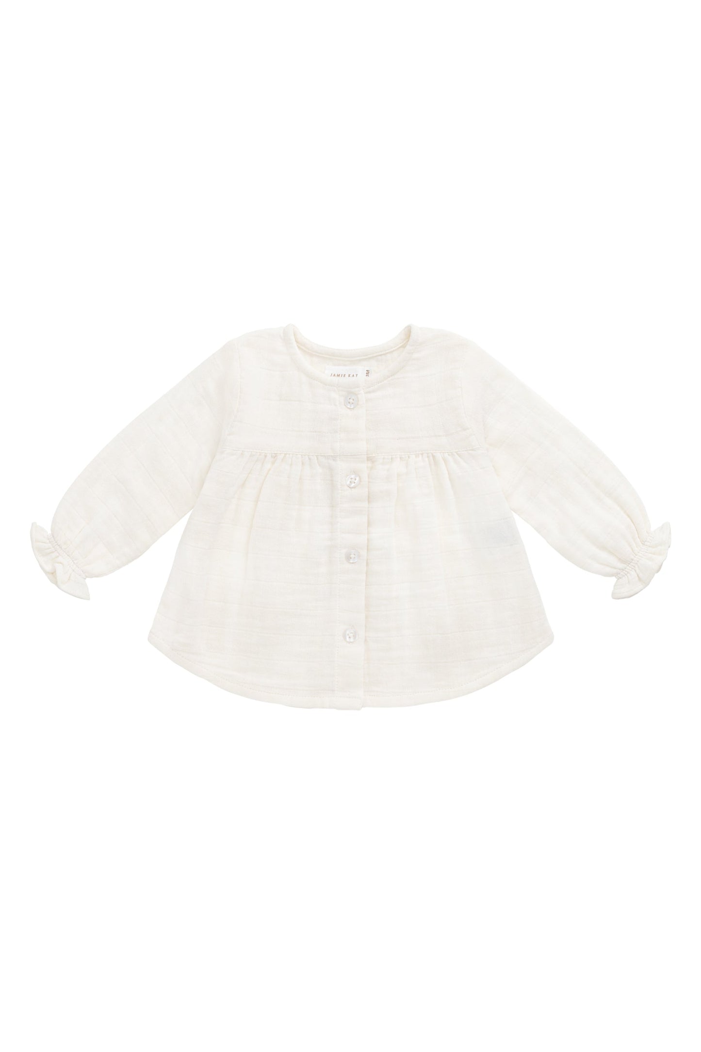 Organic Cotton Muslin Eloise Top - Parchment