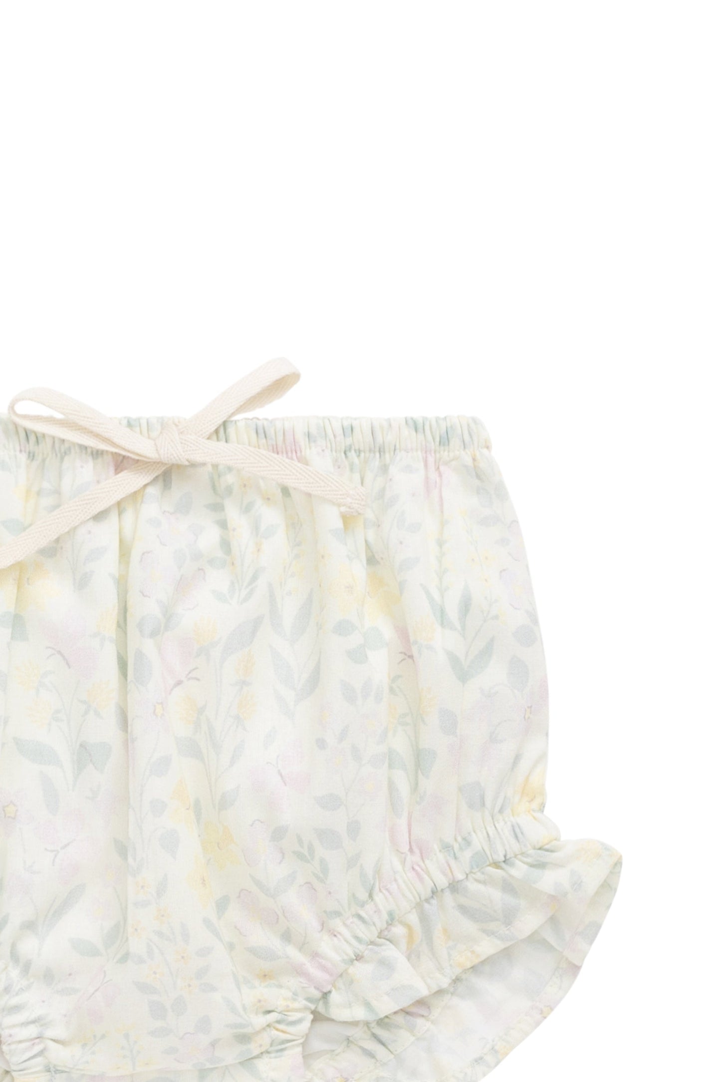 Organic Cotton Voile Frill Bloomer - Daphne Egret