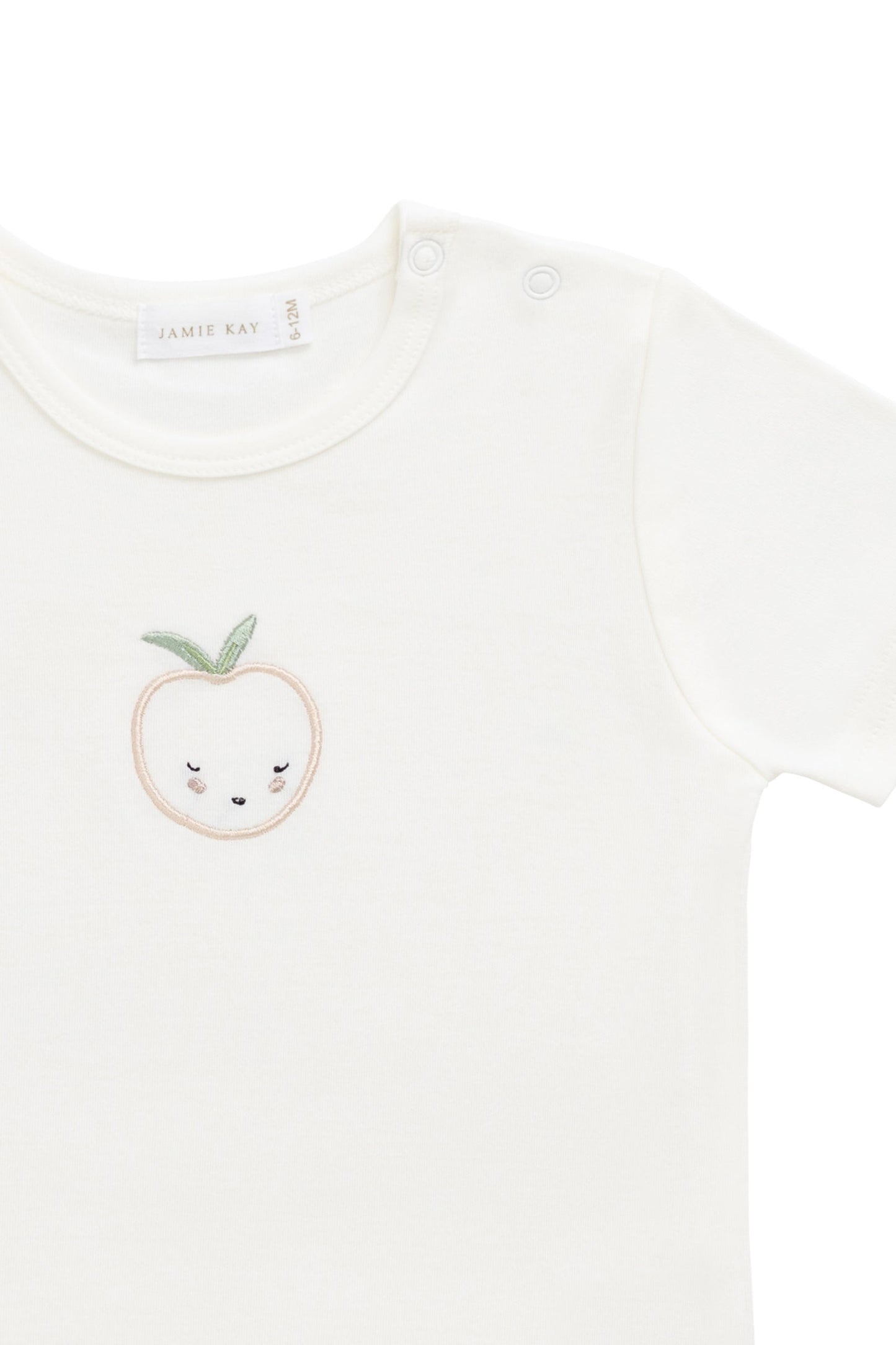 Pima Cotton Aude Top - Parchment Peachy