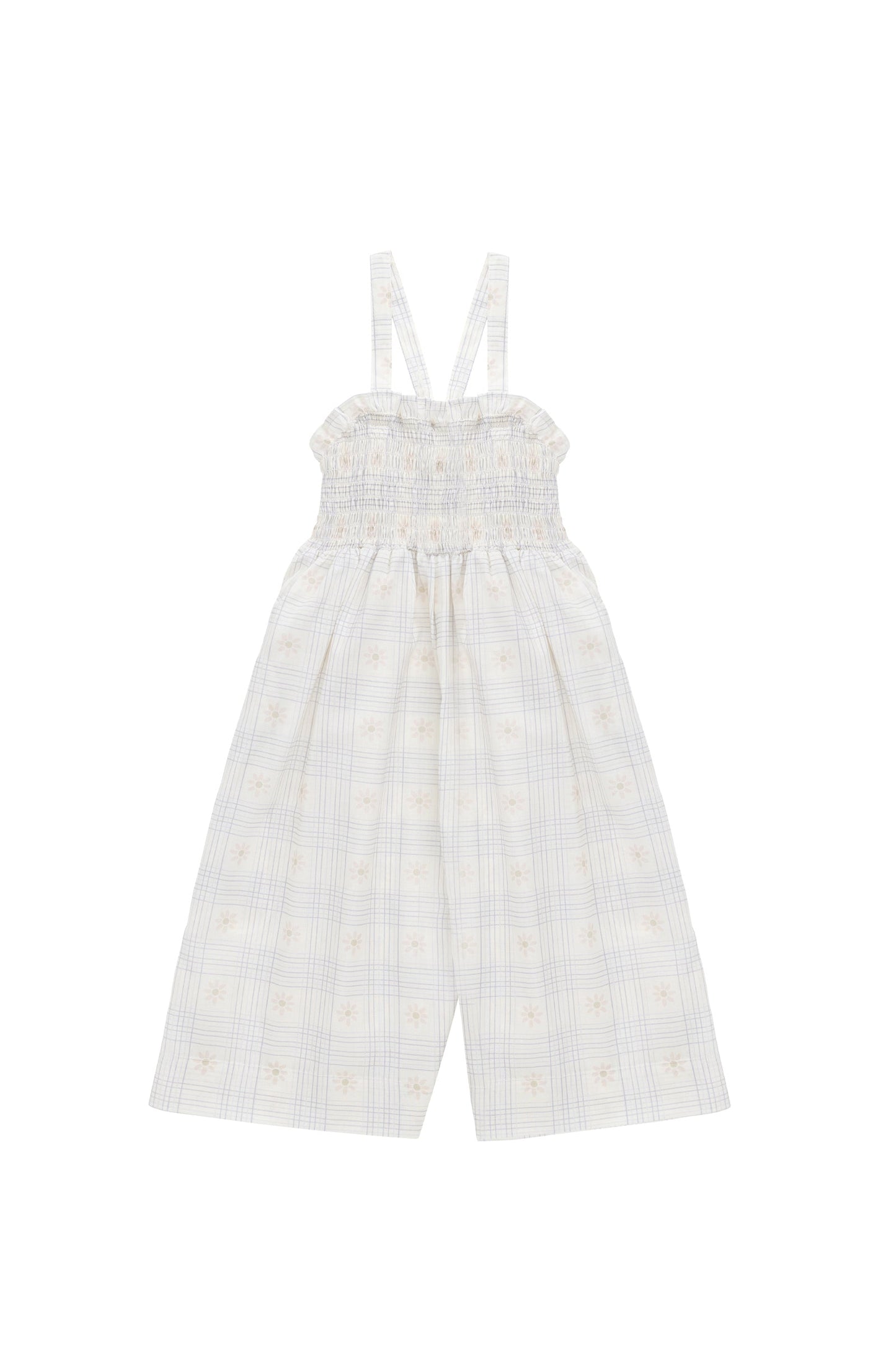 Organic Cotton Arabella Jumpsuit - Marguerite Egret