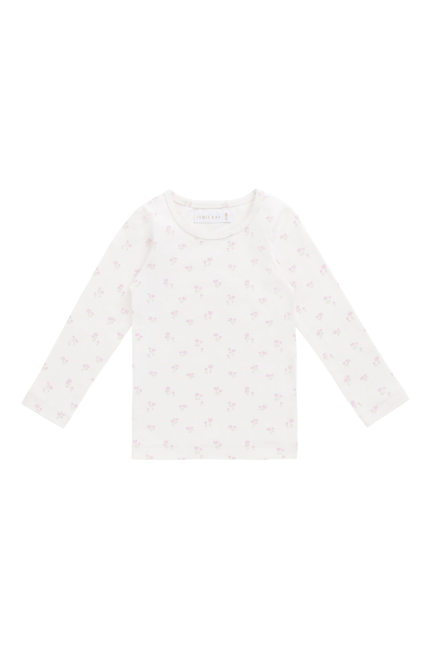 Organic Cotton Long Sleeve Top - Pauline Pink