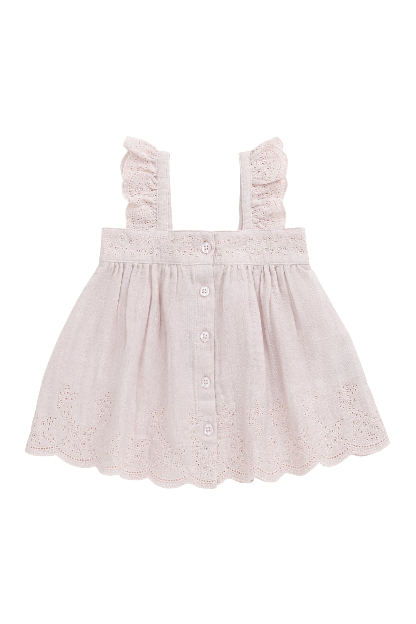Organic Cotton Muslin Anja Top - Pale Lilac