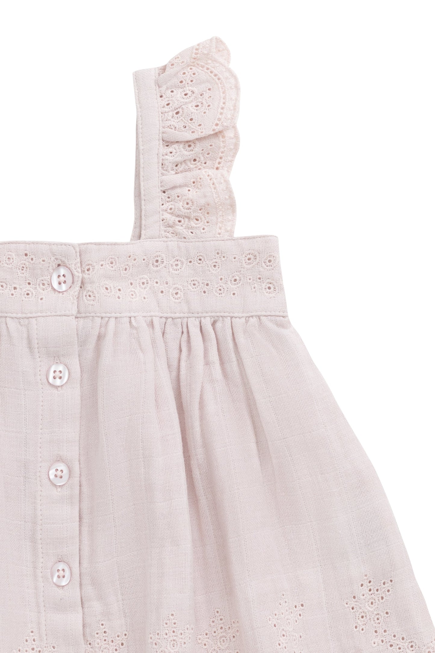 Organic Cotton Muslin Anja Top - Pale Lilac