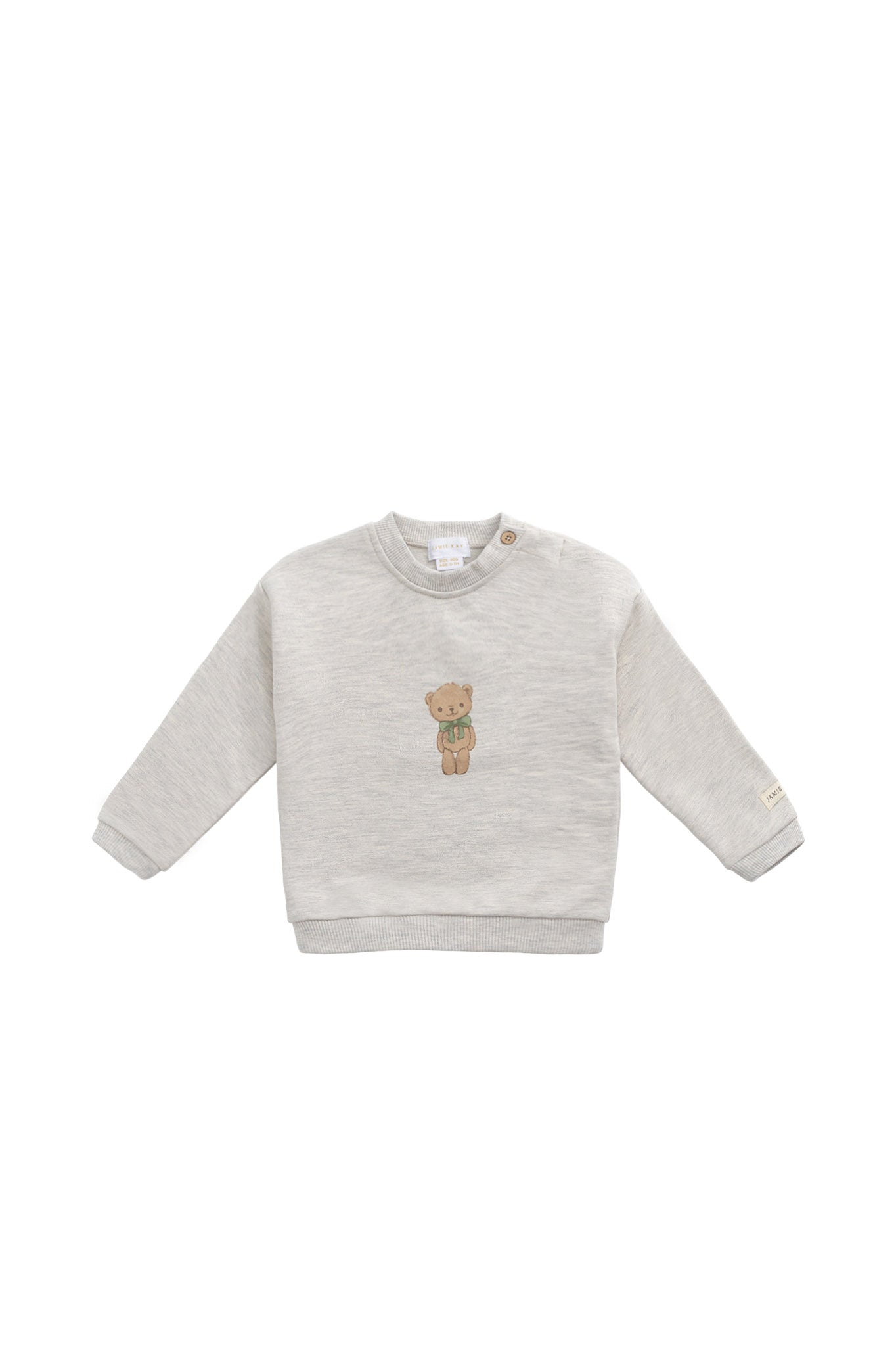 Organic Cotton Damien Sweatshirt - Oatmeal Marle Little Ted