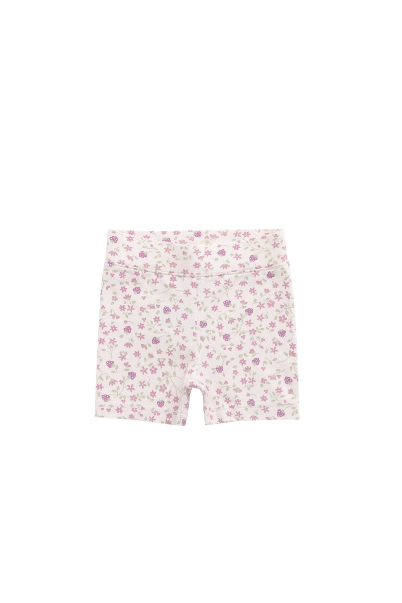 Organic Cotton Everyday Bike Short - Adaline Berries Ballet Pink