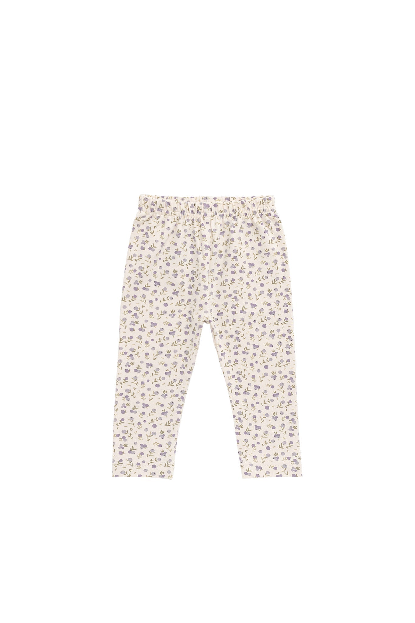 Organic Cotton Everyday Legging - Blueberry Field Raindrops