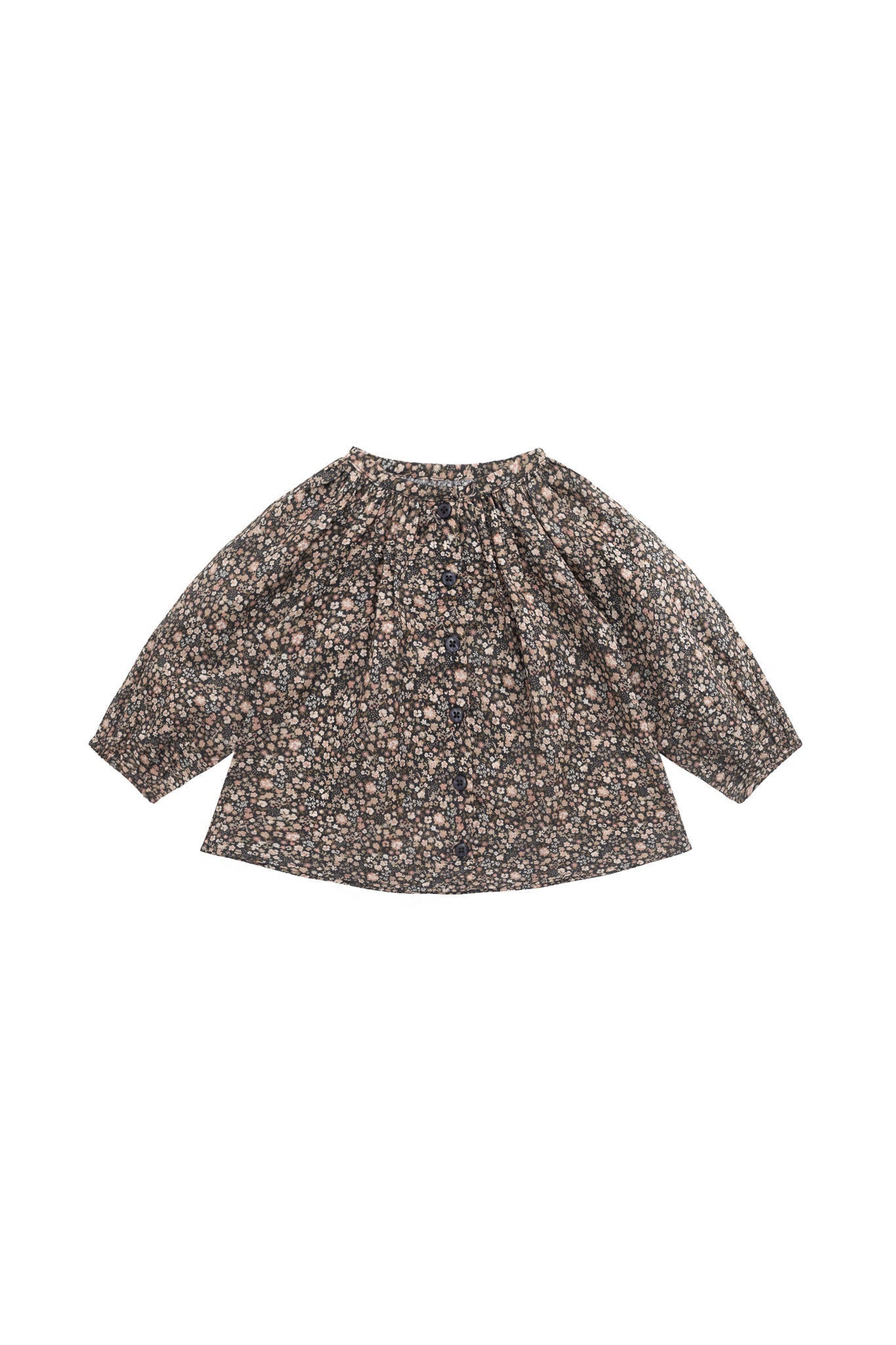 Organic Cotton Heather Blouse - Winter Moonless Night