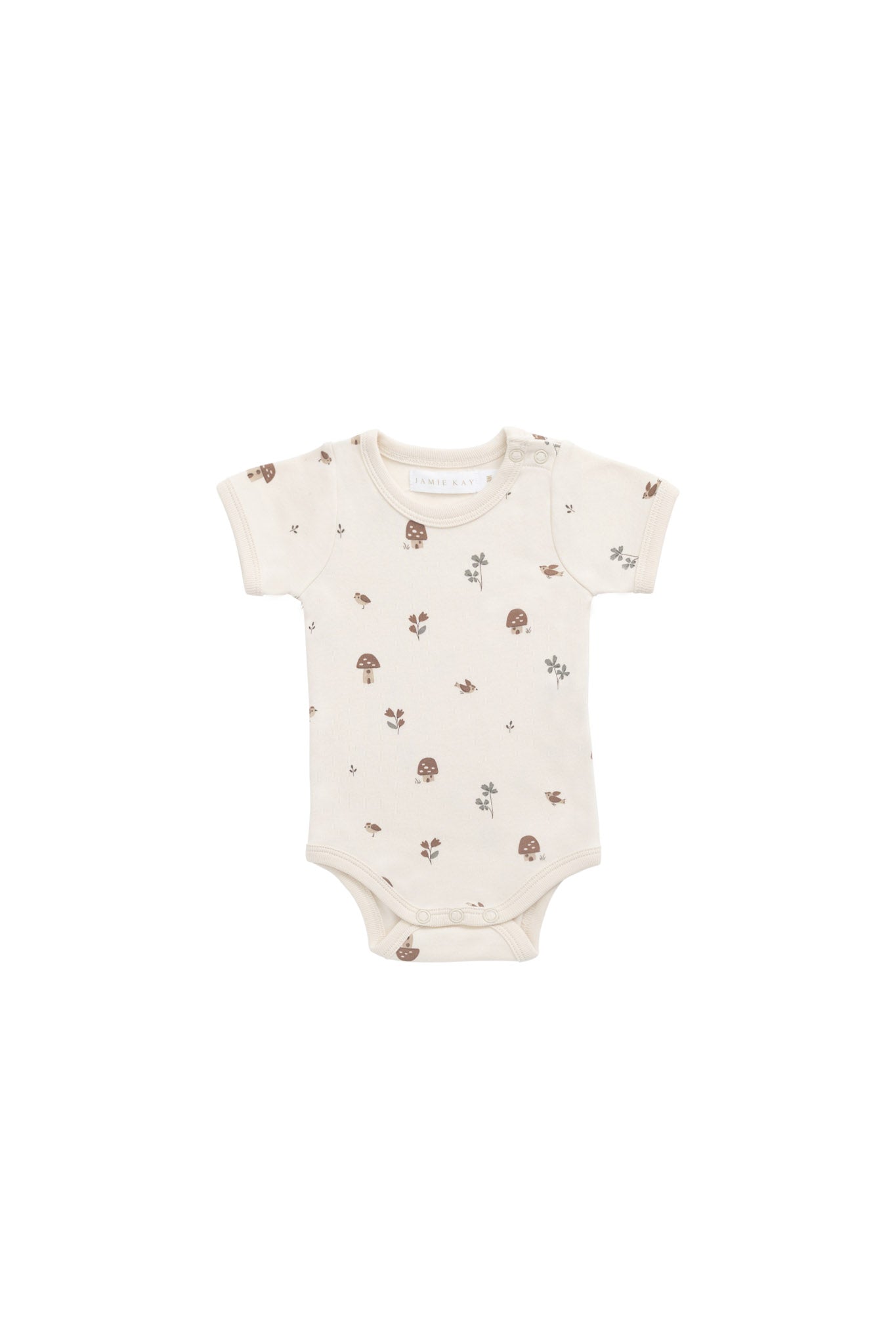 Organic Cotton Hudson Short Sleeve Bodysuit - Le Champignon