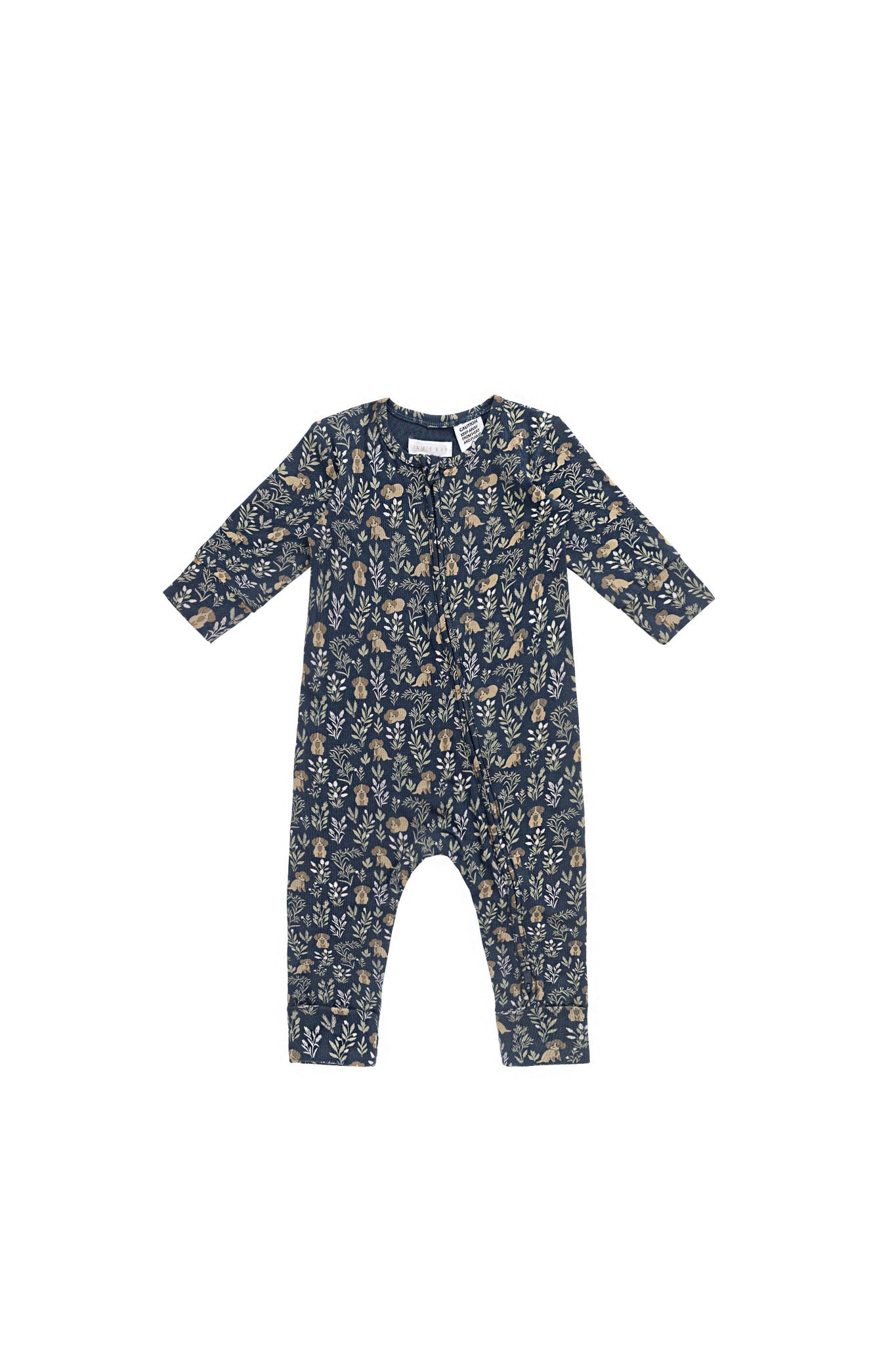 Organic Cotton Reese Zip Onepiece - Charlies Backyard Navy