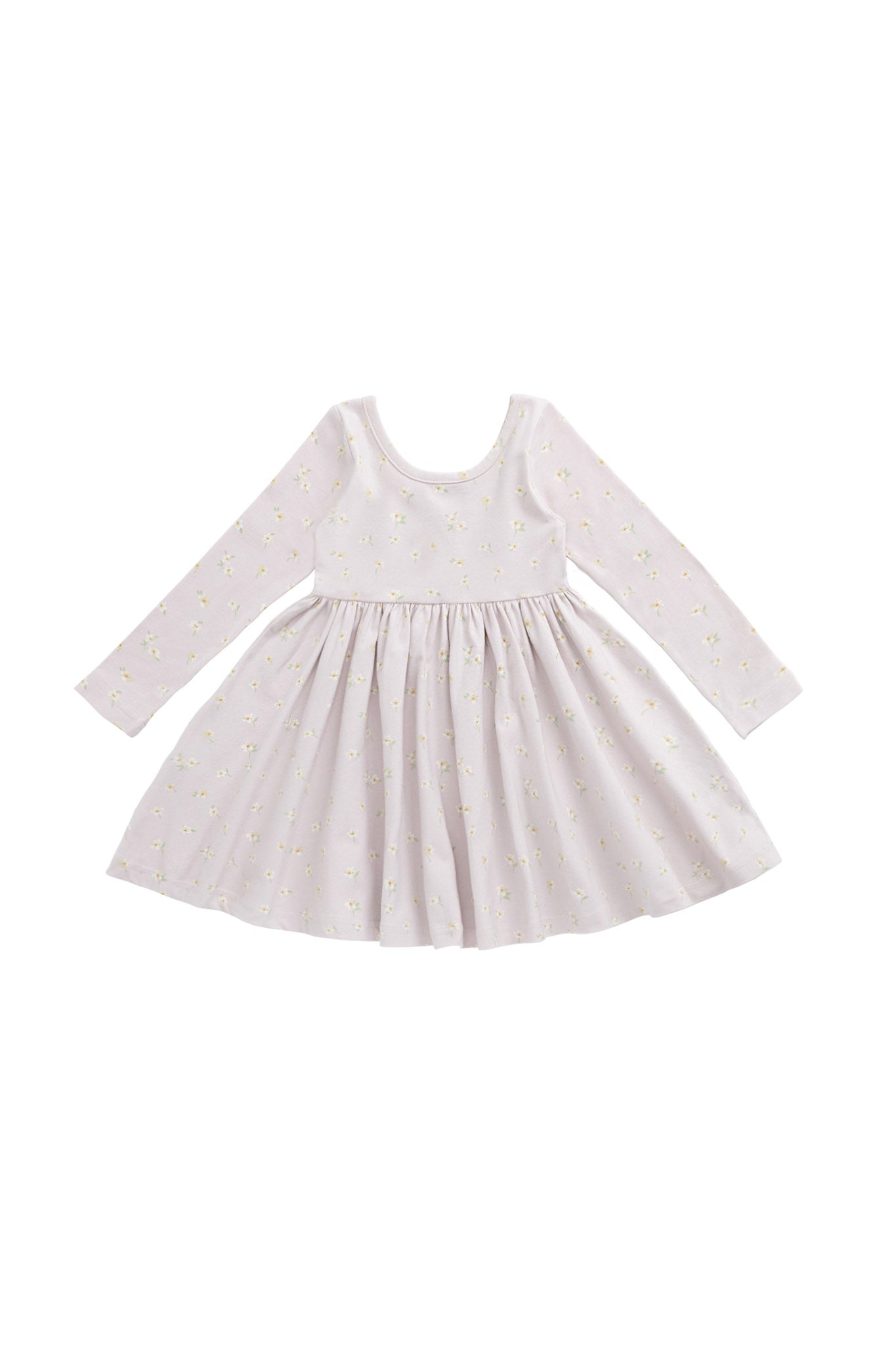 Organic Cotton Tallulah Dress - Simple Flowers Lilac
