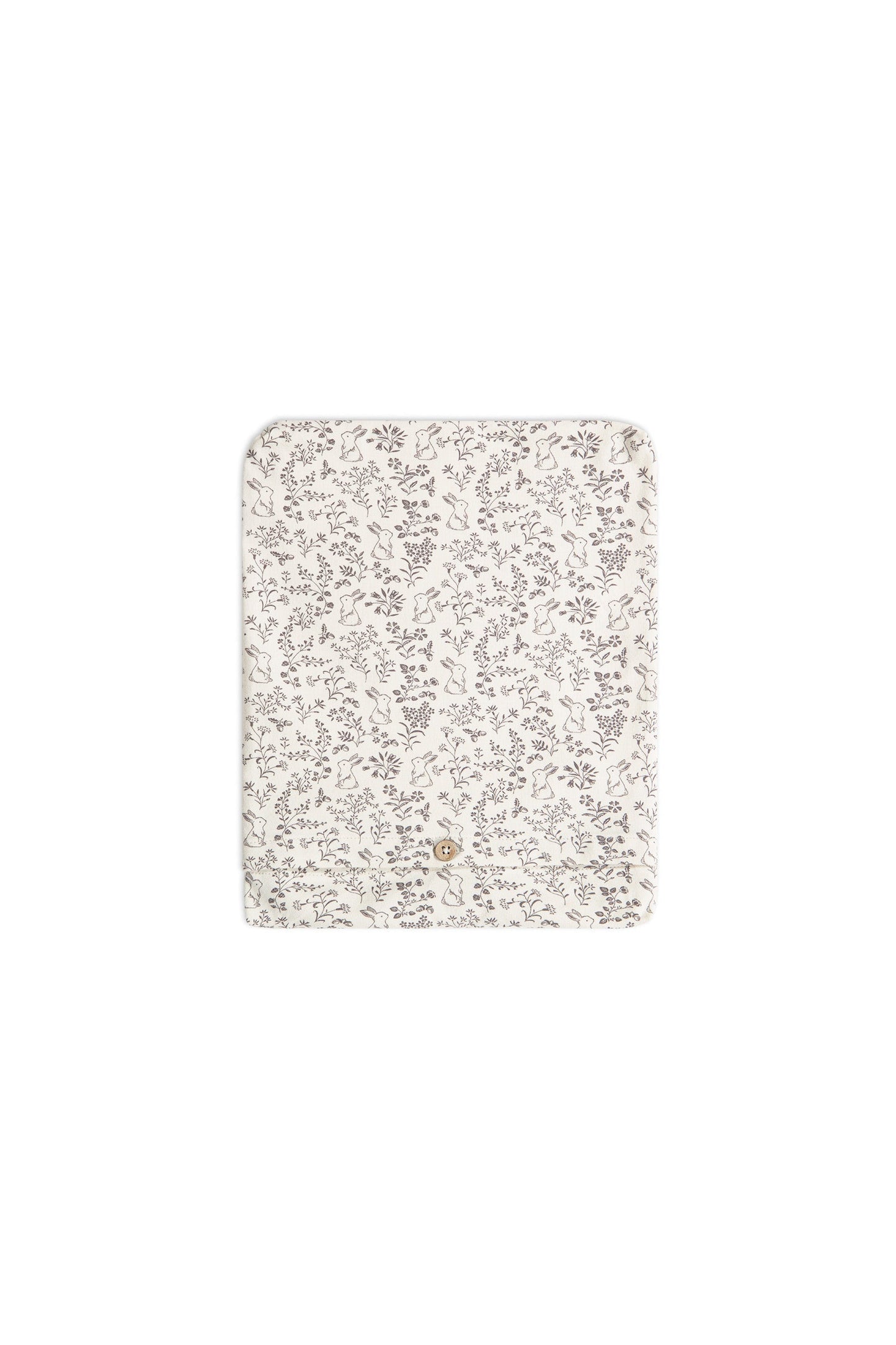 Organic Cotton Cot Sheet - Garden Bunnies Tofu