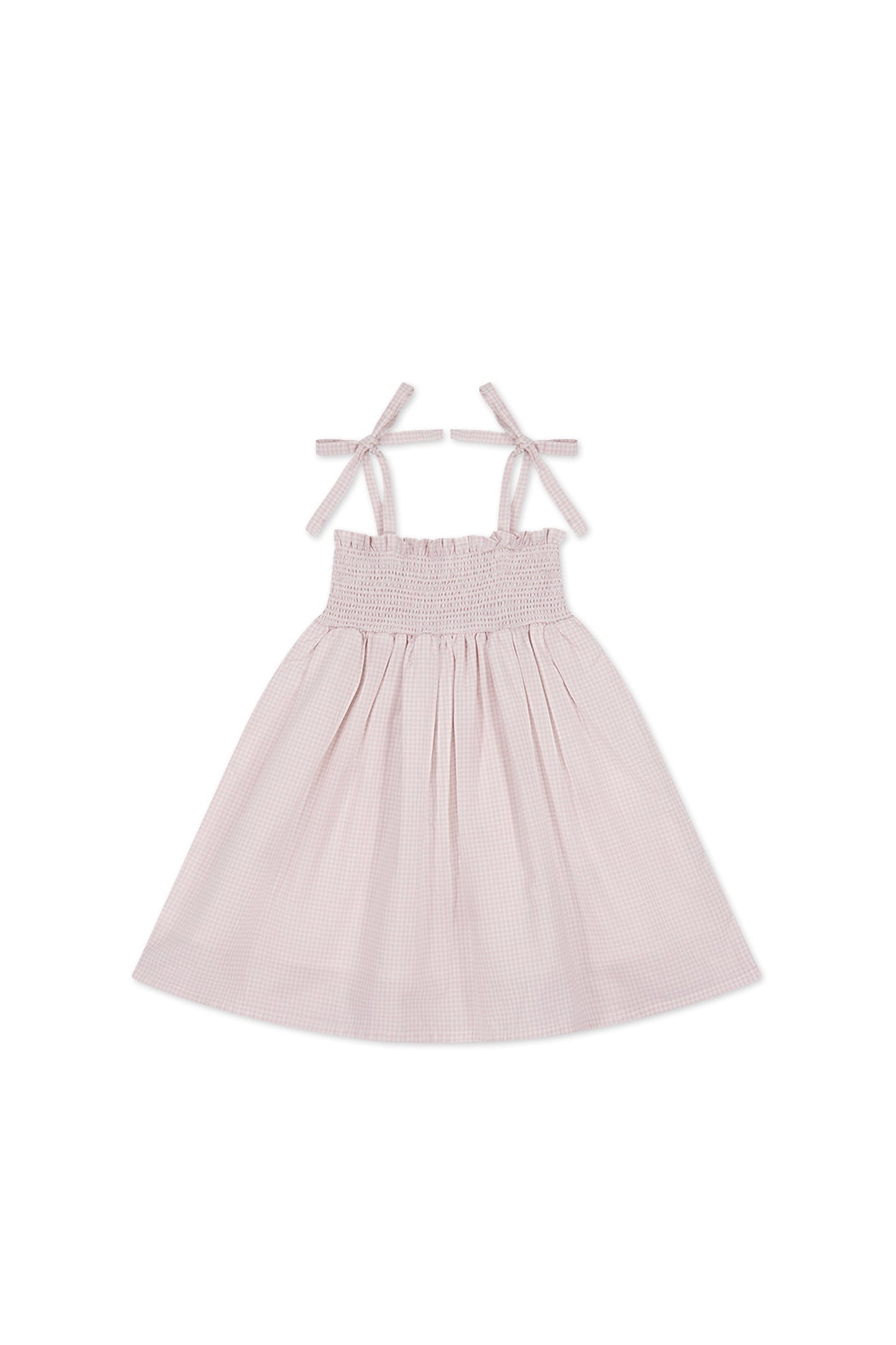 Organic Cotton Eveleigh Dress - Mini Woven Gingham Violet