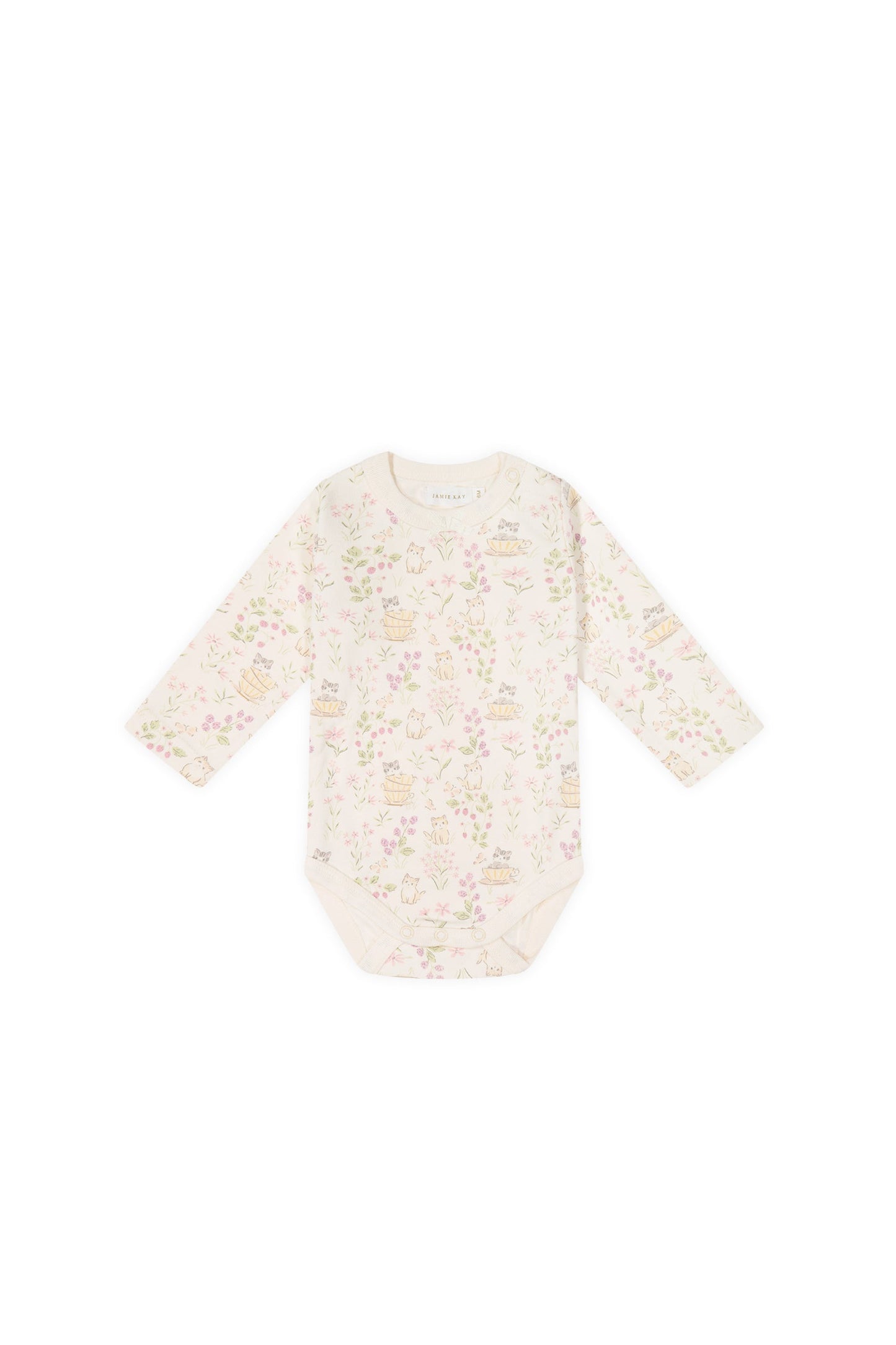 Organic Cotton Long Sleeve Bodysuit - Moons Garden