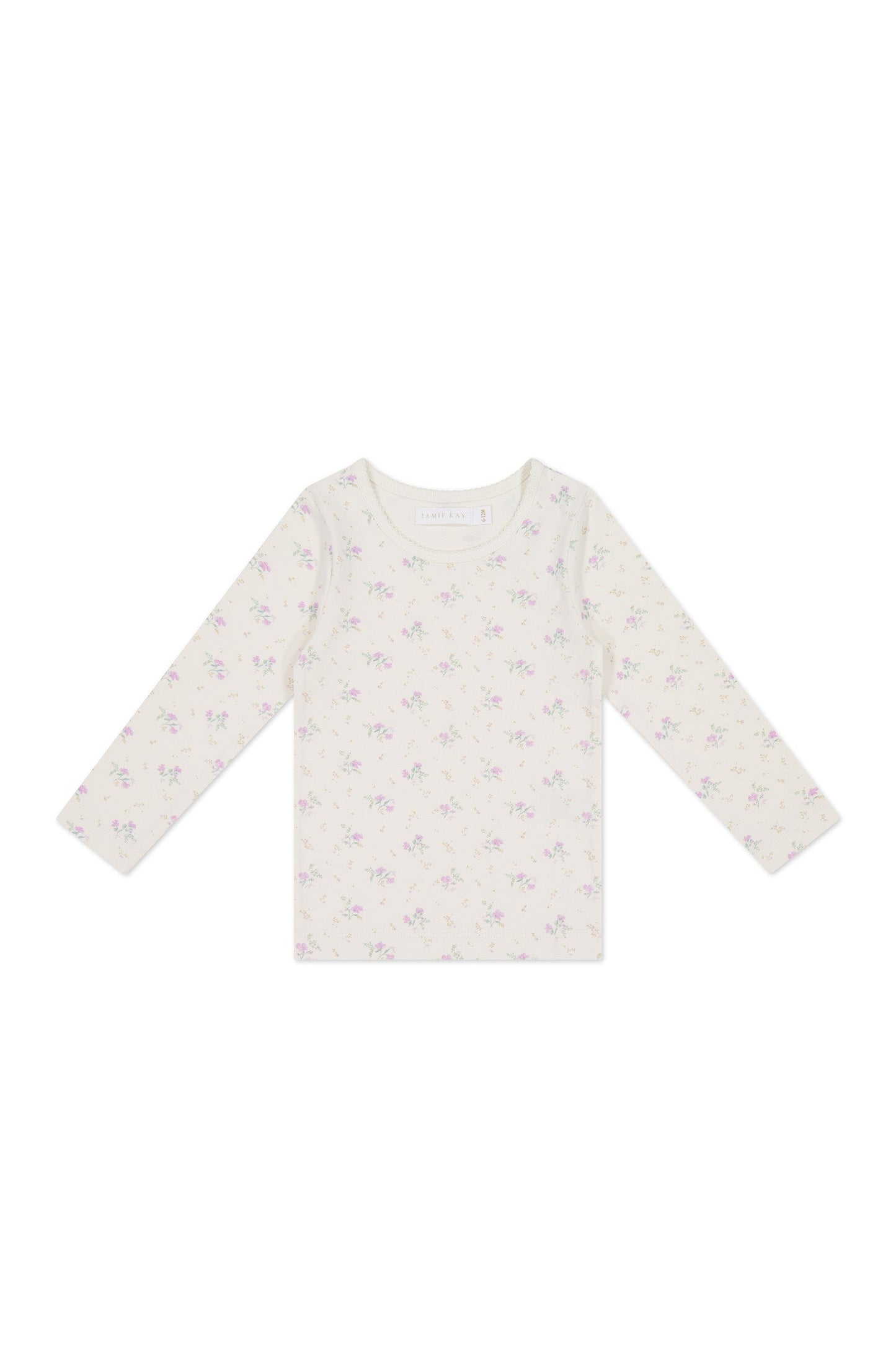 Organic Cotton Long Sleeve Top - Thelma Orchid