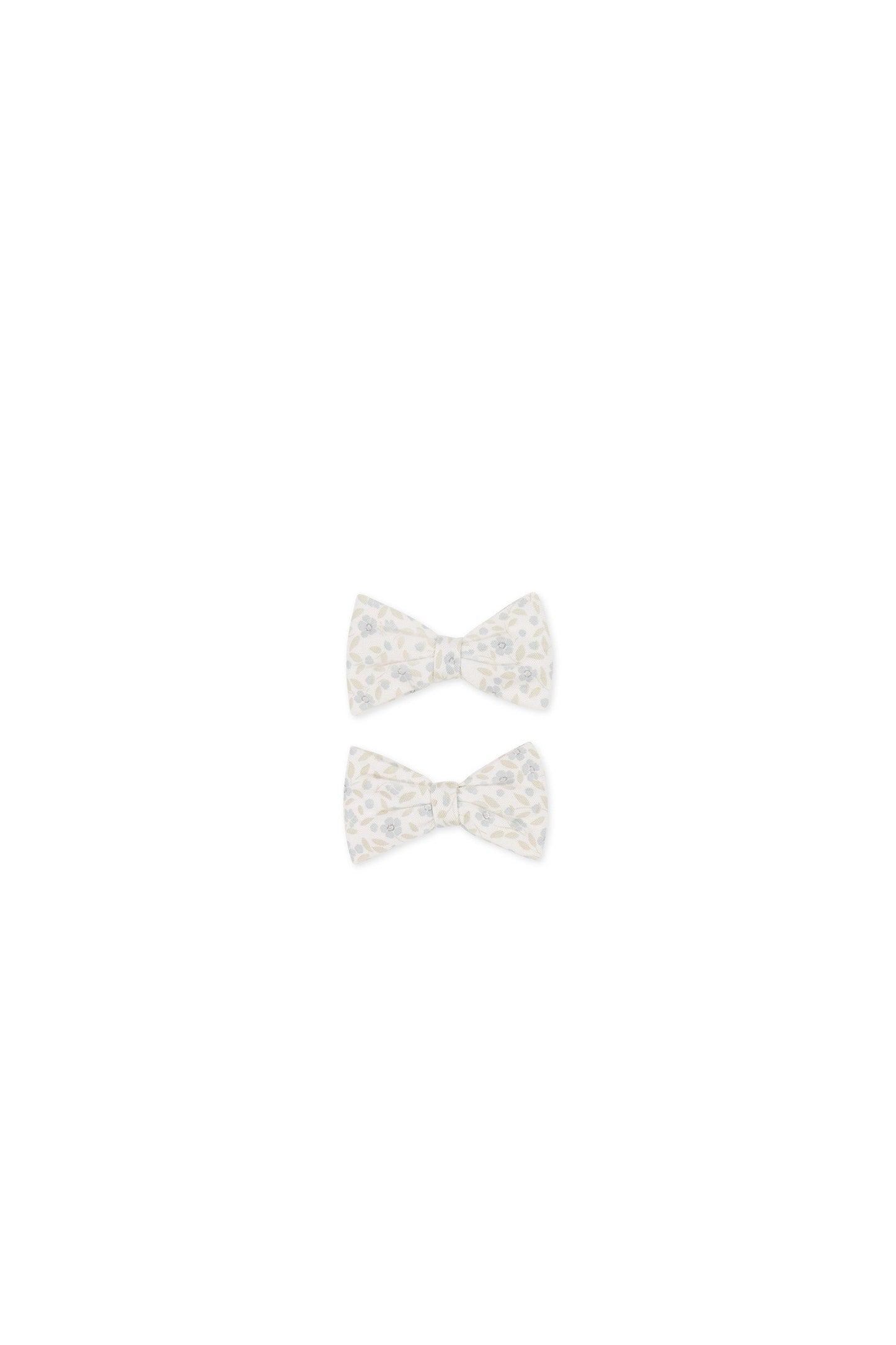 Organic Cotton Noelle 2pk Bow - Elodie Whisper White