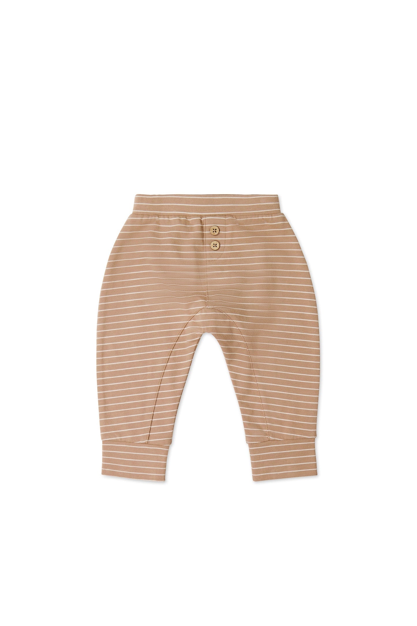 Organic Cotton Shaun Pant - Daily Stripe Pale Terracotta/Buff