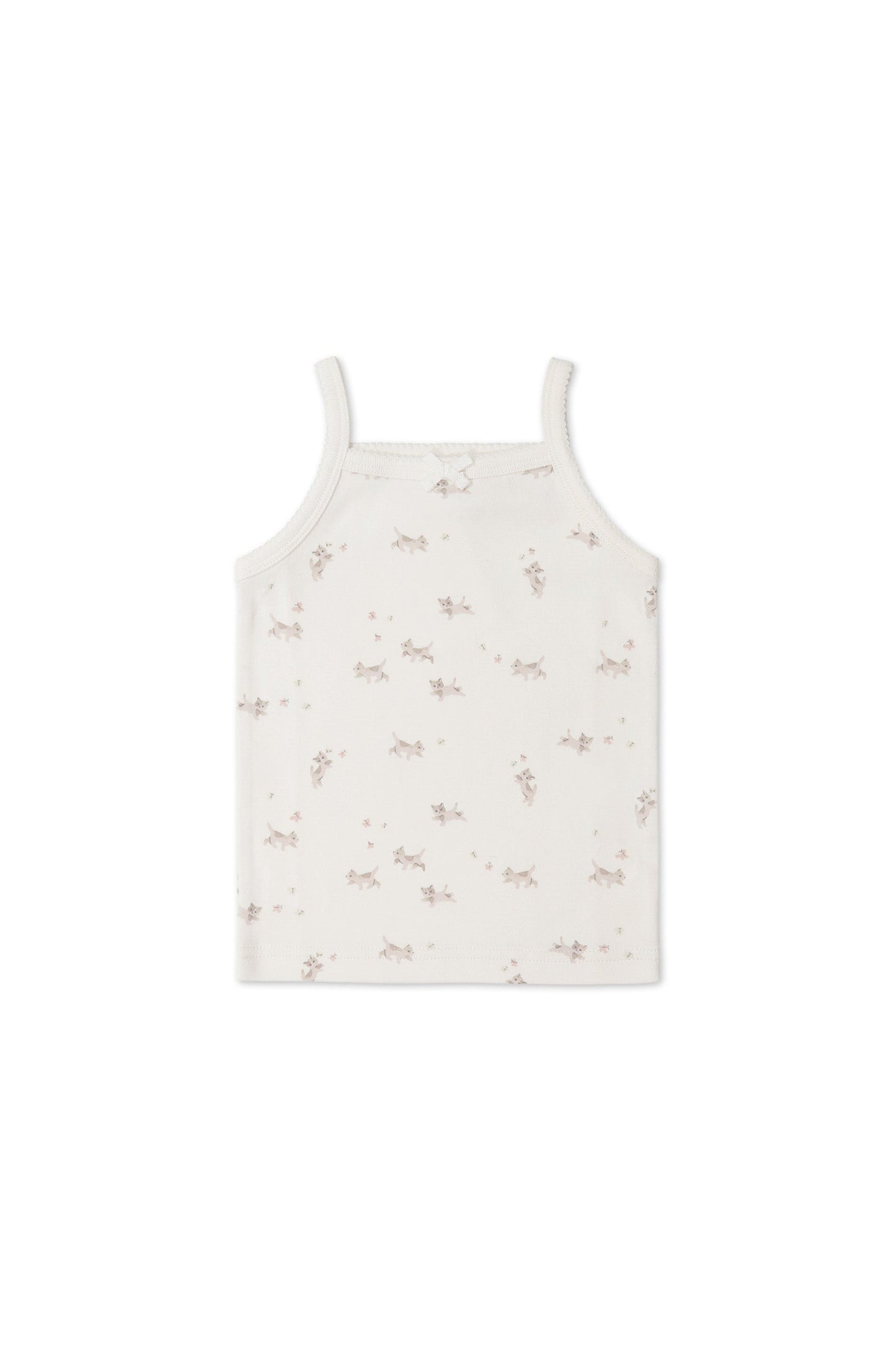 Organic Cotton Singlet - Playful Kittens