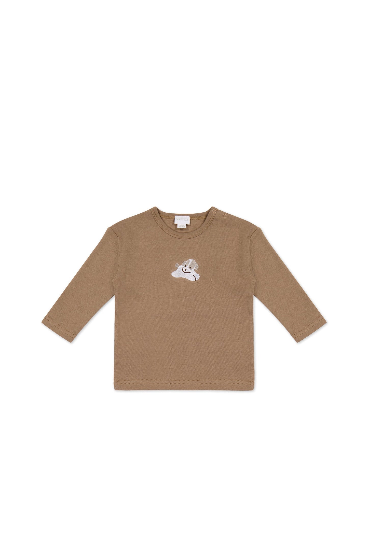 Pima Cotton Arnold Long Sleeve Top - Tiger Sasha Puppy