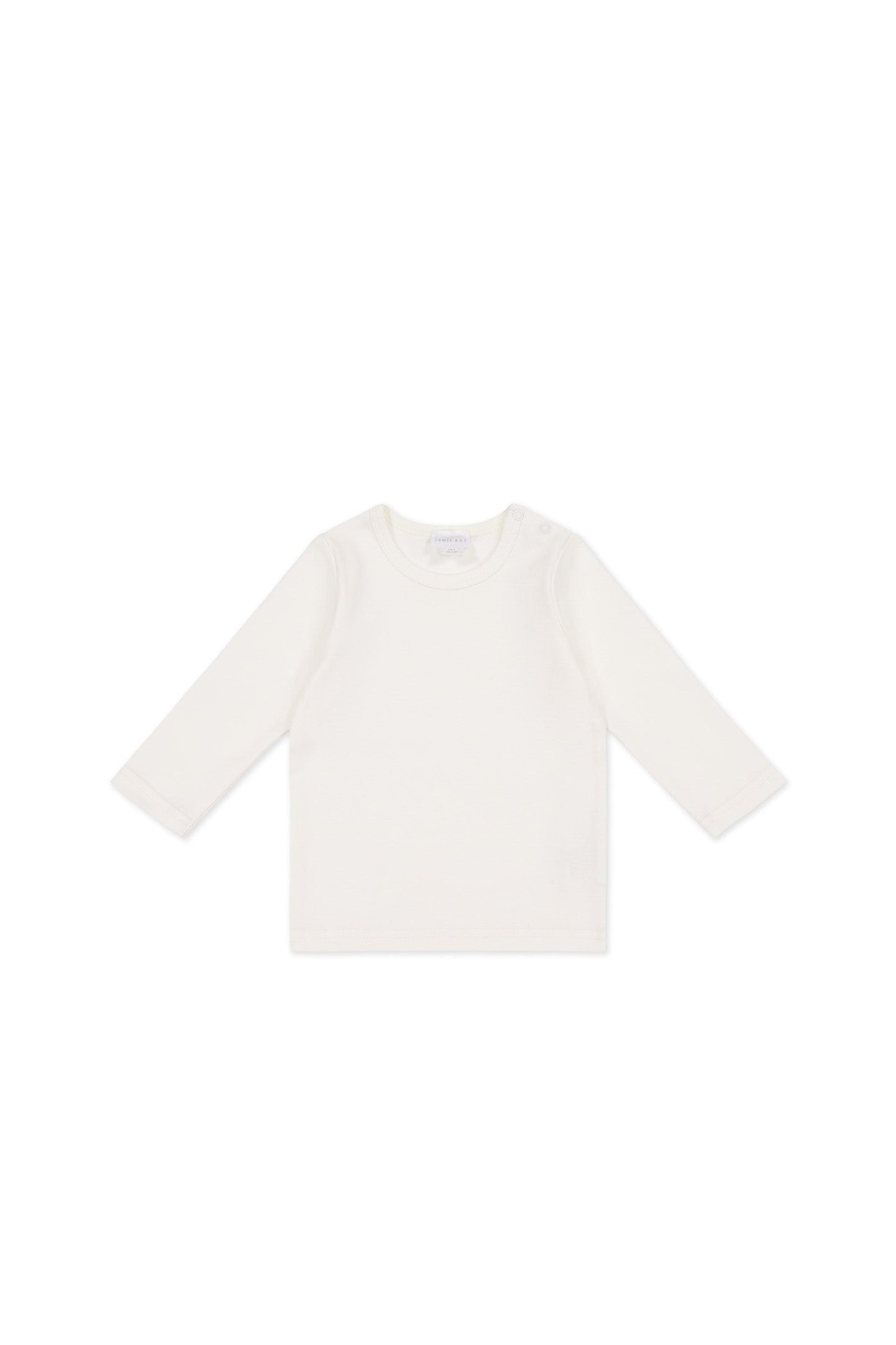 Pima Cotton Vinny Long Sleeve Top - Whisper