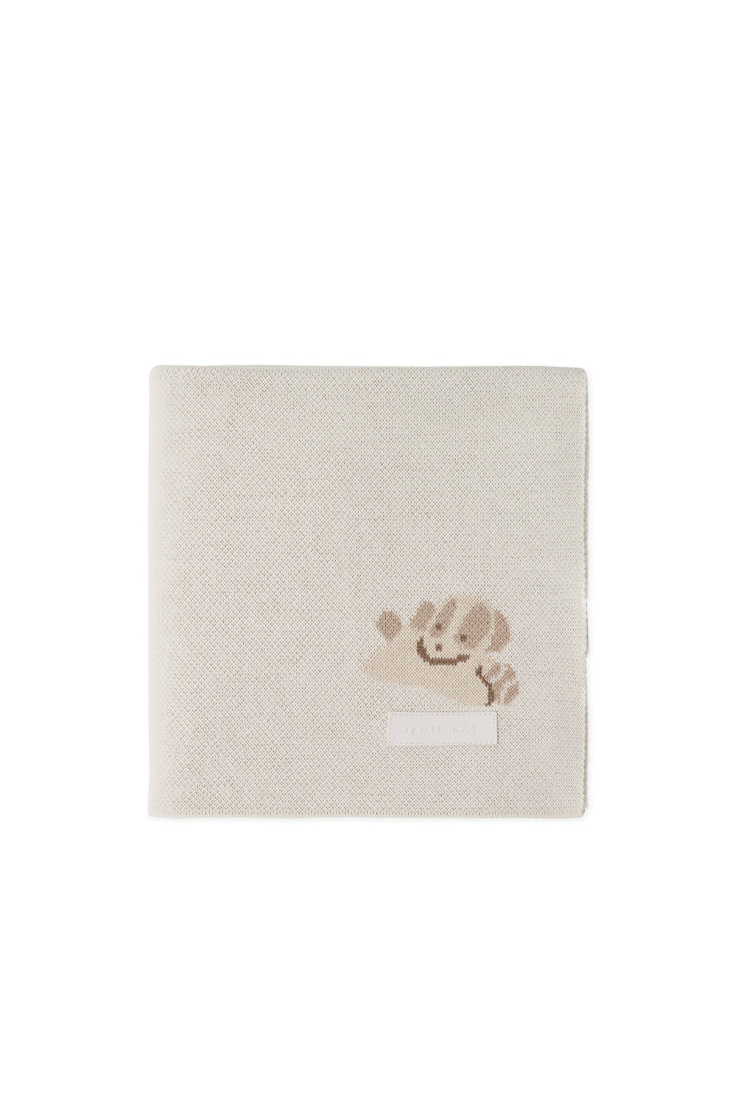 Sasha Puppy Knitted Blanket - Tofu
