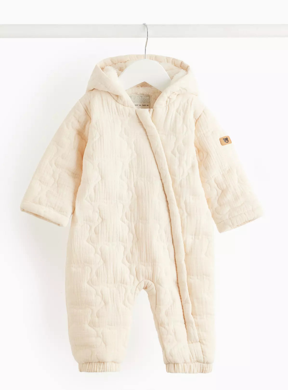 Quilted Bear Muslin Pramsuit 6-9 months