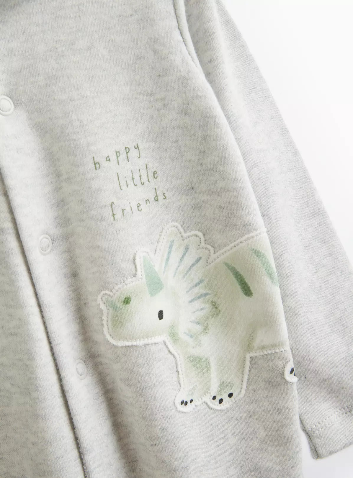 Dino Printed Collared Sleepsuits 3 Pack 9-12 months