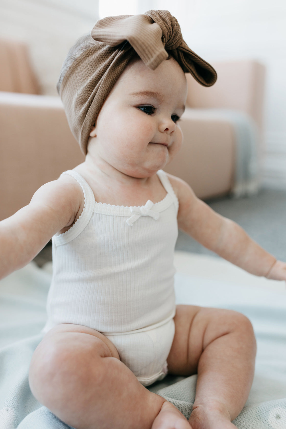 Organic Cotton Modal Headband - Crème Caramel