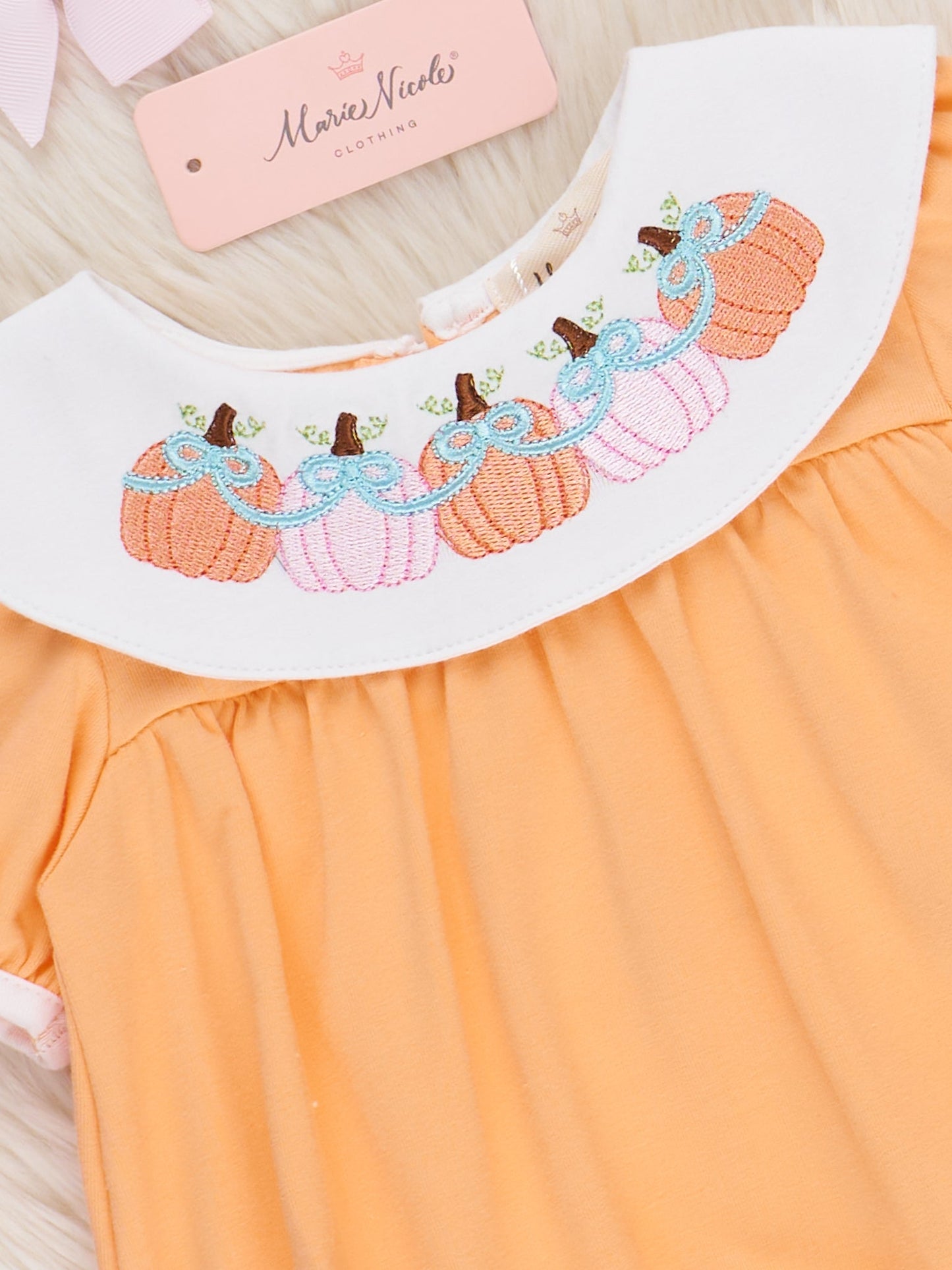 Sweet as Pumpkin Pie Embroidered Bubble