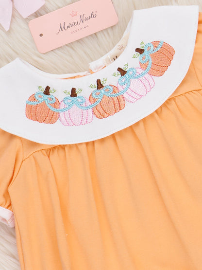 Sweet as Pumpkin Pie Embroidered Bubble