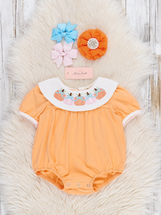 Sweet as Pumpkin Pie Embroidered Bubble