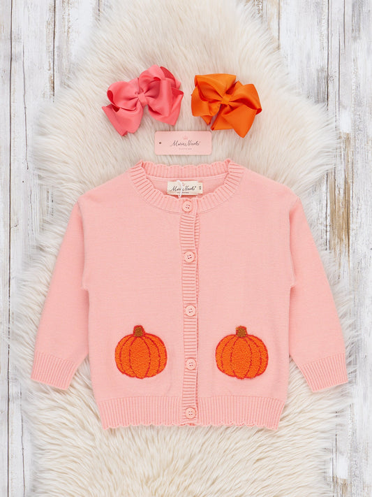 Pretty in Pumpkin Cardigan Sweater