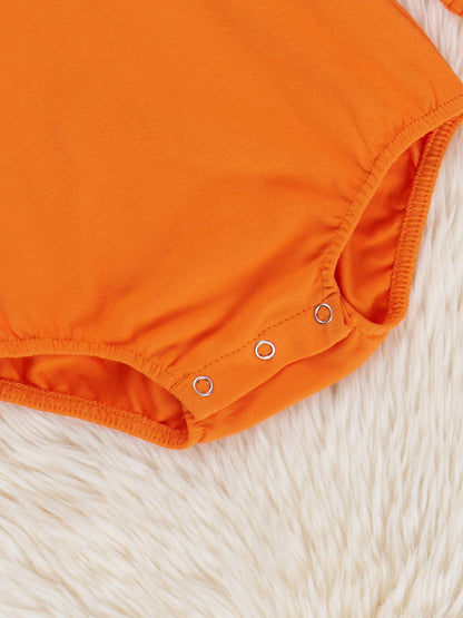 Black & Orange "Boo" Ruffle Tulle Romper Outfit