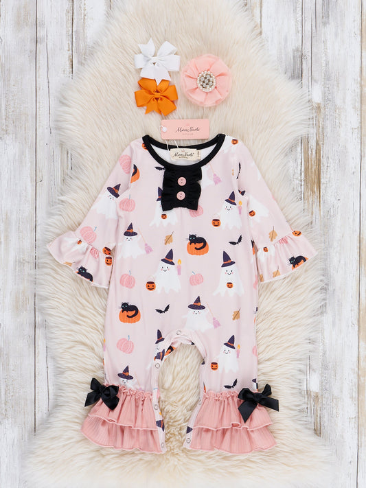 Lil’ Trick or Treater Ruffle Romper