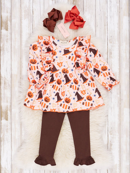 Happy Halloween Ruffle Outfit