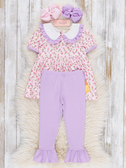 Candy Blossoms Embroidered Ruffle Outfit