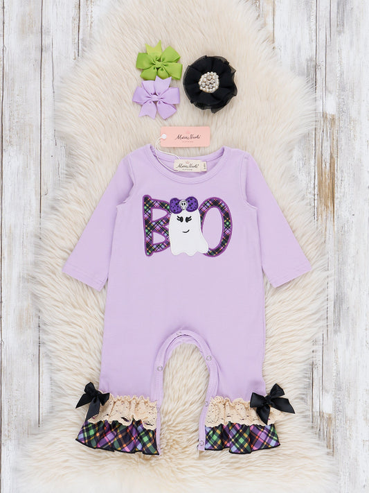 Boo Buddies Embroidered Ruffle Romper