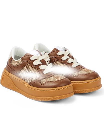 Chunky B leather sneakers