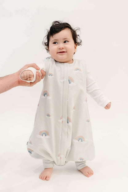 4 Season® Baby Sleep Bag with Feet, Merino Wool & Organic Cotton, Rainbow