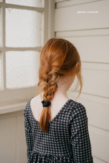 Organic Cotton Tallulah Dress - Gingham Night