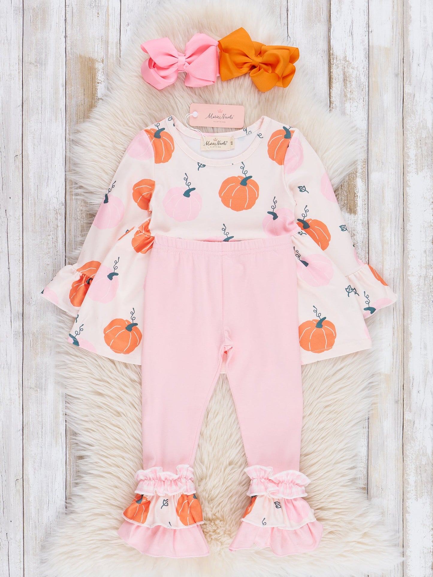 Pink & Orange Sweet Gourds Ruffle Outfit