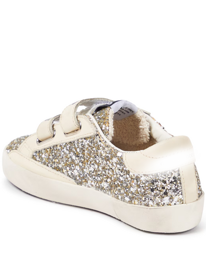 Old School glitter leather sneakers