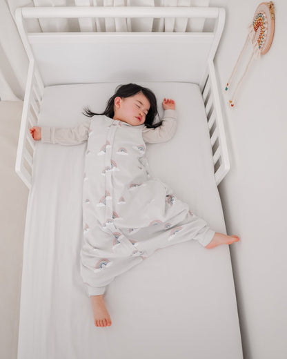 4 Season® Baby Sleep Bag with Feet, Merino Wool & Organic Cotton, Rainbow