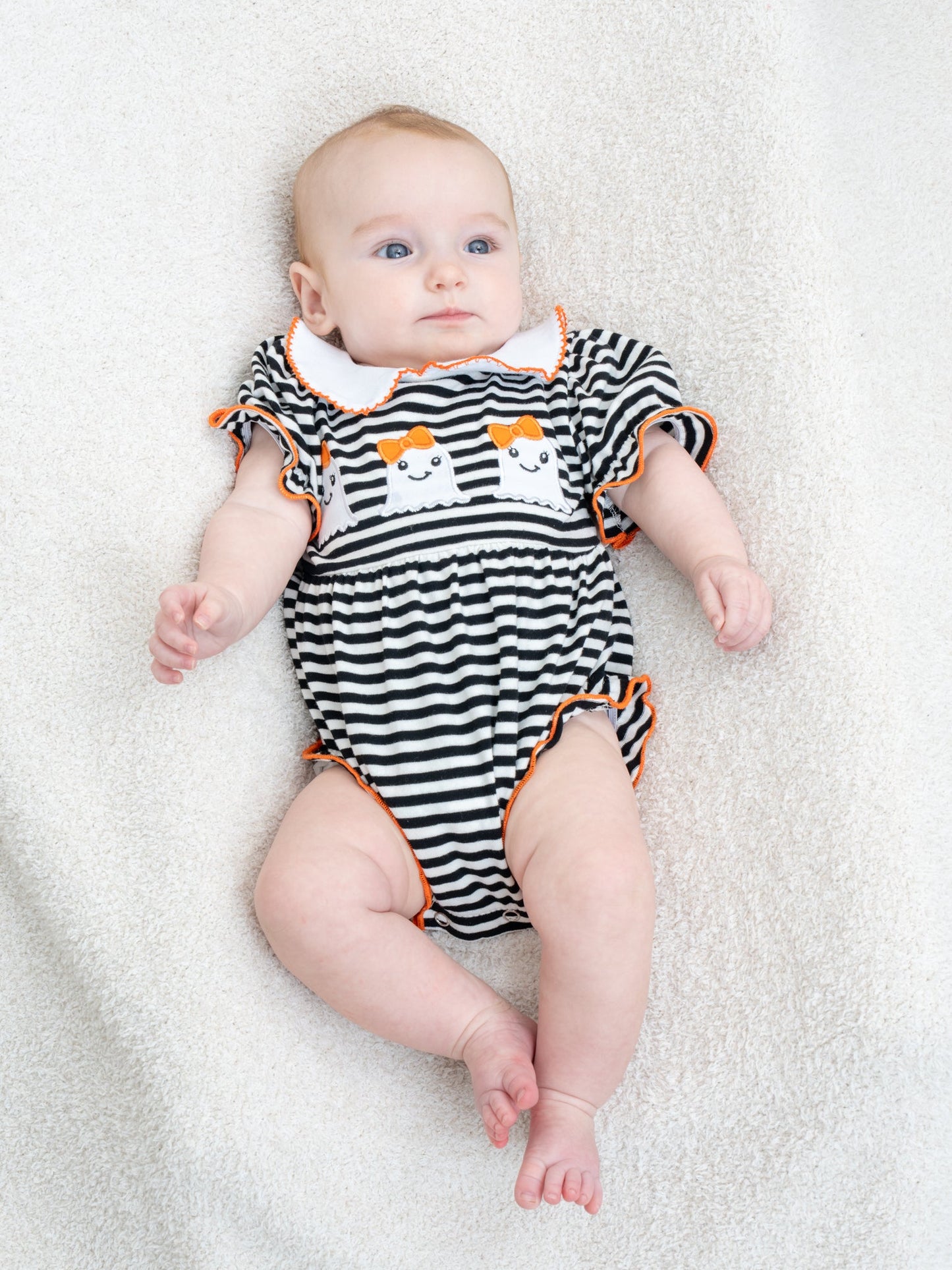 Spooky Treat Striped Romper