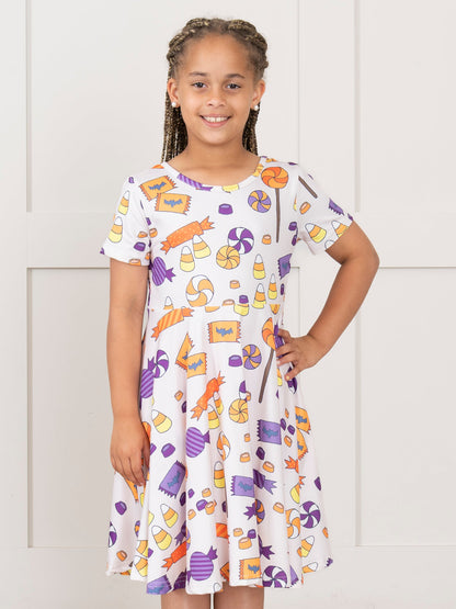 Trick or Treat Swing Dress - Candy
