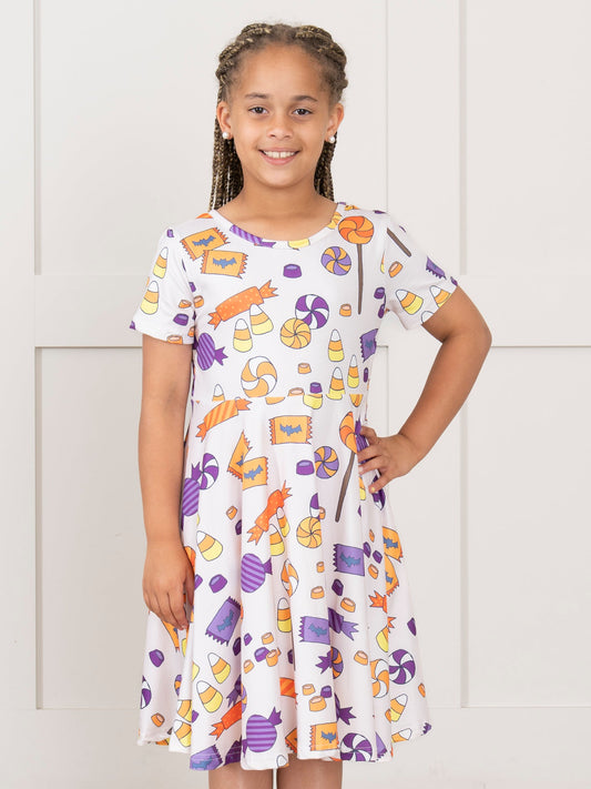 Trick or Treat Swing Dress - Candy