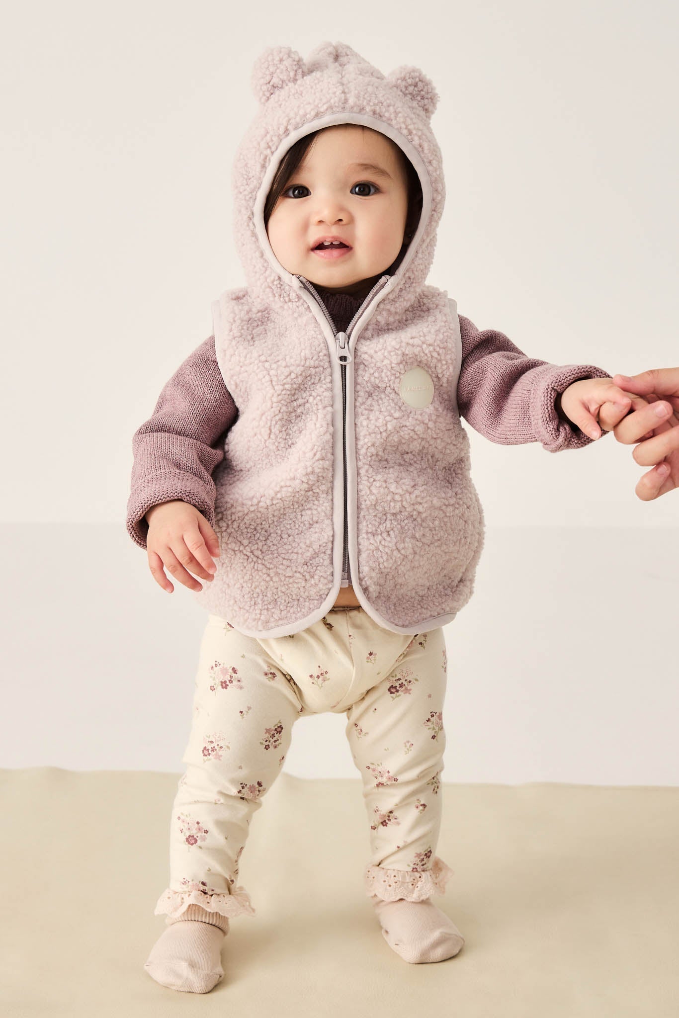 Organic Cotton Everyday Legging - Lauren Floral Tofu