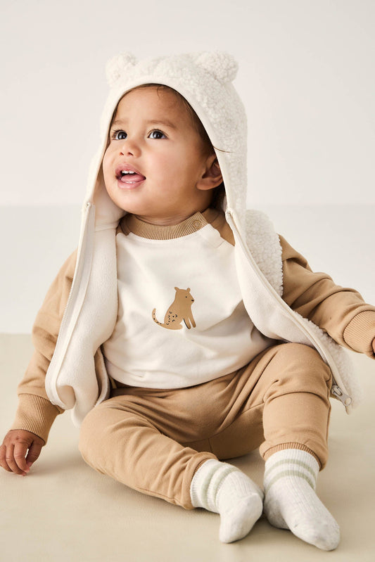 Organic Cotton Tao Sweatshirt - Bronzed Leopard