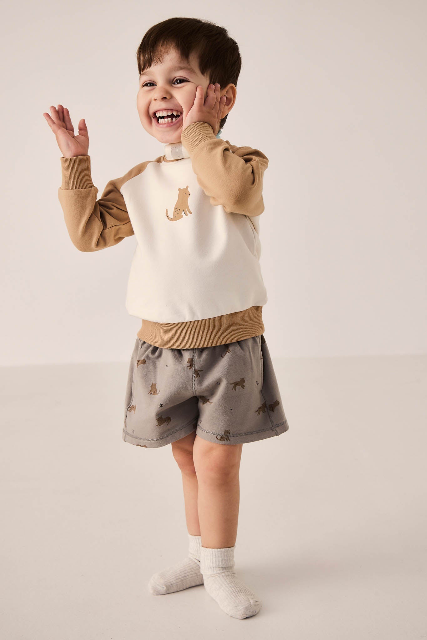 Organic Cotton Tao Sweatshirt - Bronzed Leopard