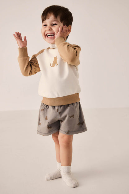 Organic Cotton Tao Sweatshirt - Bronzed Leopard