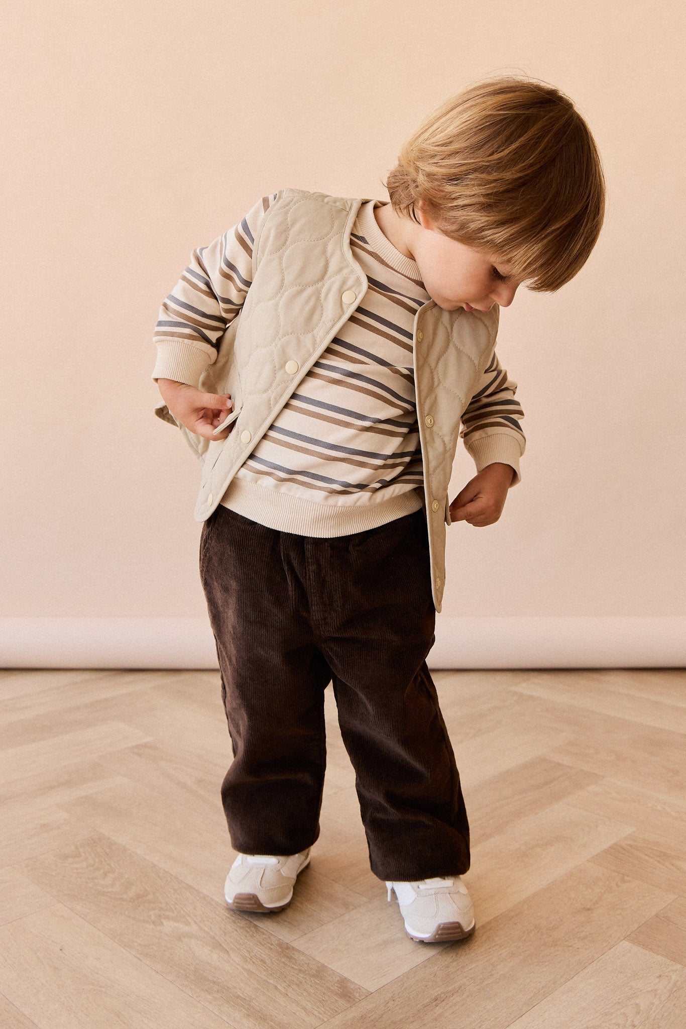 Organic Cotton Jalen Oversized Jumper - Raynor Stripe North Sea